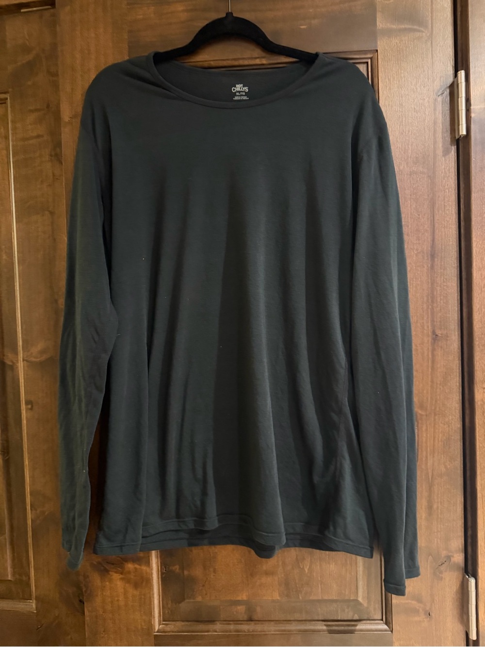 Hot Chillys - Men's Pepper Skins Crewneck - Black Thermal